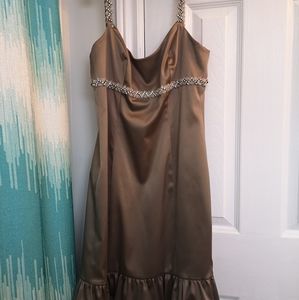 Champagne satin dress